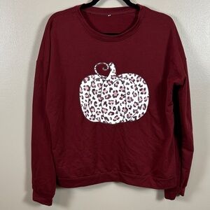 Women's Burgundy Pumpkin Graphic Top